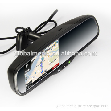 Win CE system GPS tracker Rearview Mirror monitor car mirror link with IGO map for EURPOE